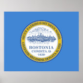 De vlag van Boston (Massachusetts) Poster (Voorkant)