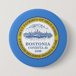 De vlag van Boston (Massachusetts) Ronde Button 7,6 Cm