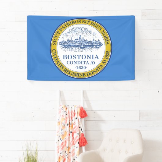 De vlag van Boston (Massachusetts) Spandoek (Insitu)