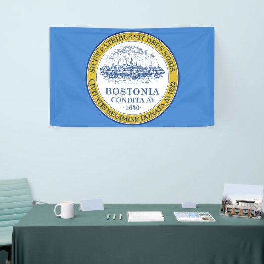De vlag van Boston (Massachusetts) Spandoek (Beurs)