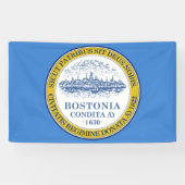 De vlag van Boston (Massachusetts) Spandoek (Horizontaal)