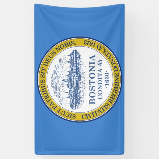 De vlag van Boston (Massachusetts) Spandoek (Verticaal)