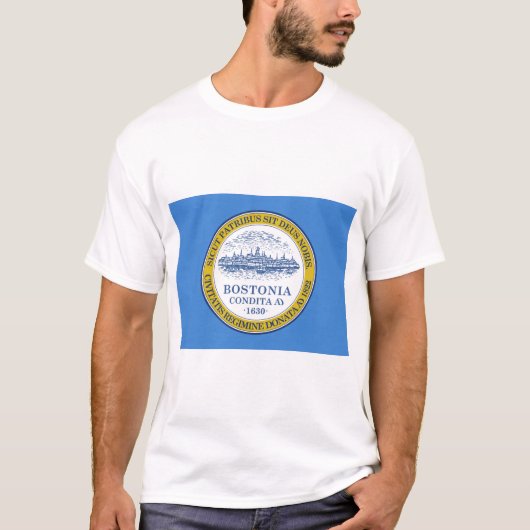 De vlag van Boston (Massachusetts) T-shirt (Voorkant)