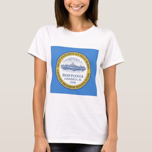 De vlag van Boston (Massachusetts) T-shirt (Voorkant)
