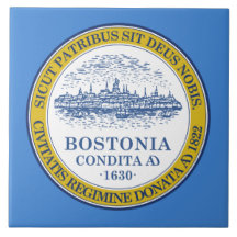 De vlag van Boston (Massachusetts)