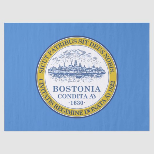 De vlag van Boston (Massachusetts) Tissuepapier (Voorkant)