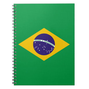 De vlag van Brazilië Bandeira doet Brazilië Notitieboek
