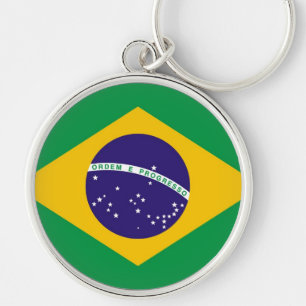 De vlag van Brazilië Bandeira doet Brazilië Sleutelhanger