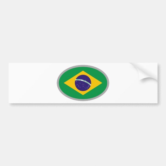 De vlag van Brazilië - Koel Ontwerp! Bumpersticker (Voorkant)
