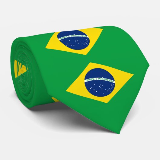De vlag van Brazilië Stropdas (Opgerold)