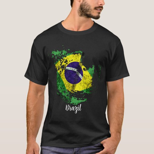 de vlag van Brazilië T-shirt (Voorkant)