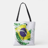 de vlag van Brazilië Tote Bag (Achterkant)