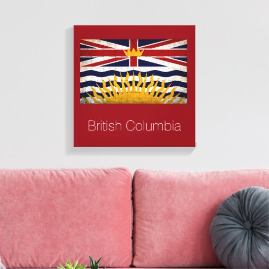 De vlag van British Columbia Canvas Afdruk (Insitu (Woonkamer))