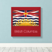 De vlag van British Columbia Canvas Afdruk (Insitu (Houten vloer))