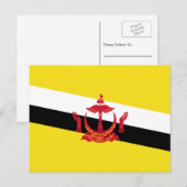 De vlag van Brunei Briefkaart (Voorkant / Achterkant)