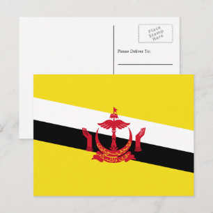 De vlag van Brunei Briefkaart