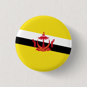 De vlag van Brunei Ronde Button 3,2 Cm