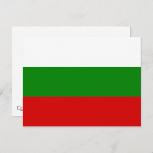 De vlag van Bulgarije Briefkaart (Voorkant / Achterkant)
