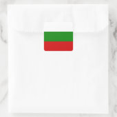 De vlag van Bulgarije Vierkante Sticker (Tas)