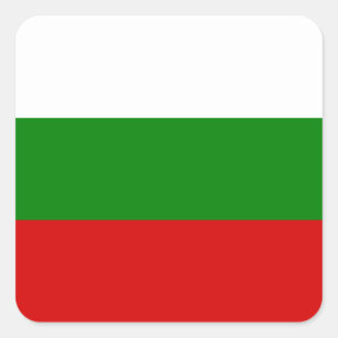 De vlag van Bulgarije Vierkante Sticker