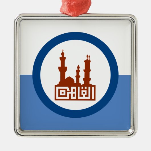 De vlag van Caïro (Egypte) Metalen Ornament (Voorkant)