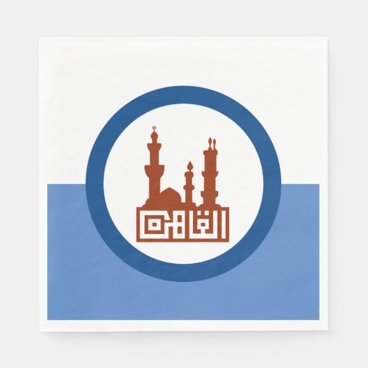 De vlag van Caïro (Egypte) Servet (Voorkant)