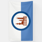 De vlag van Caïro (Egypte) Spandoek (Verticaal)