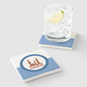 De vlag van Caïro (Egypte) Stenen Onderzetter (Zijkant)