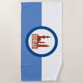 De vlag van Caïro (Egypte) Strandlaken (Voorkant)