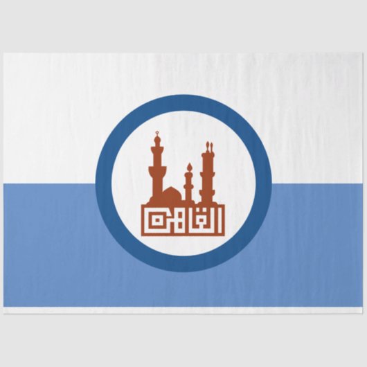 De vlag van Caïro (Egypte) Tissuepapier (Voorkant)