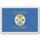 De vlag van Calabrië, Italië Sticker (Voorkant)