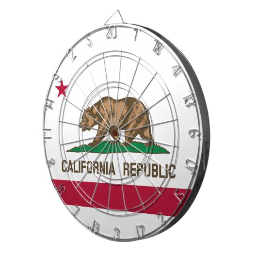 De vlag van Californië Dartbord (Voorkant Rechts)