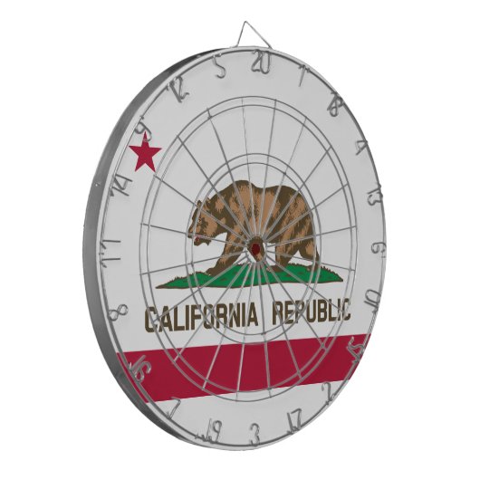 De vlag van Californië Dartbord (Voorkant Links)