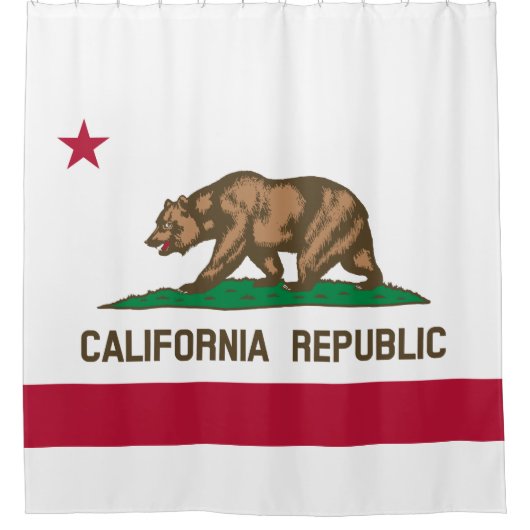 De vlag van Californië Douchegordijn (Voorkant)