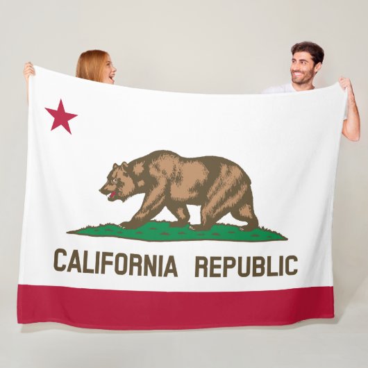 De vlag van Californië Fleece Deken (In situ)
