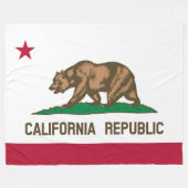 De vlag van Californië Fleece Deken (Voorkant (Horizontaal))