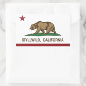 De vlag van Californië Idyllwild Rechthoekige Sticker (Tas)