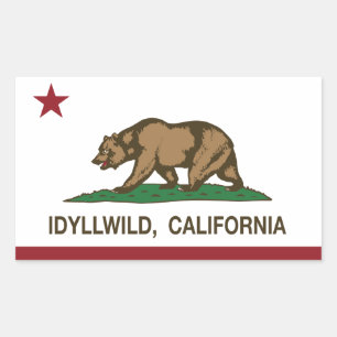De vlag van Californië Idyllwild Rechthoekige Sticker