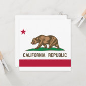 De vlag van Californië Kaart (Voorkant / Achterkant in situ)