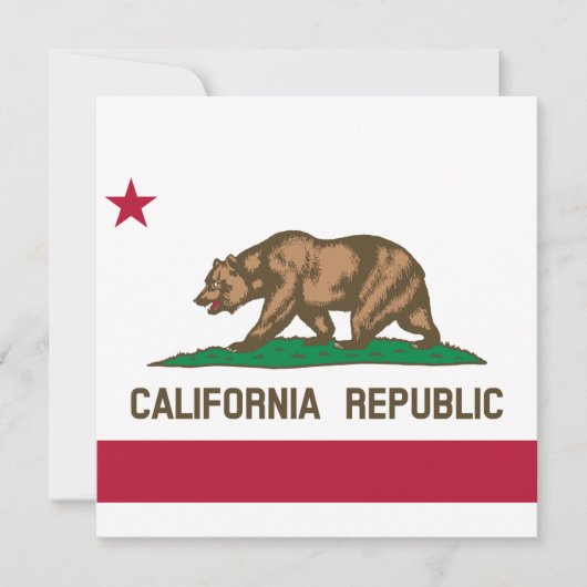 De vlag van Californië Kaart (Voorkant)