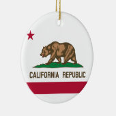 De vlag van Californië Keramisch Ornament (Rechts)