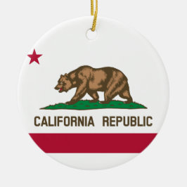 De vlag van Californië Keramisch Ornament