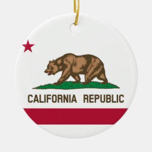 De vlag van Californië Keramisch Ornament
