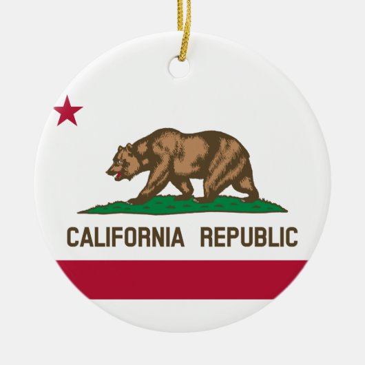 De vlag van Californië Keramisch Ornament (Voorkant)