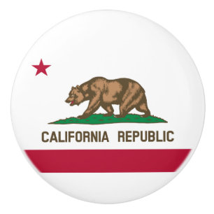 De vlag van Californië Keramische Knop