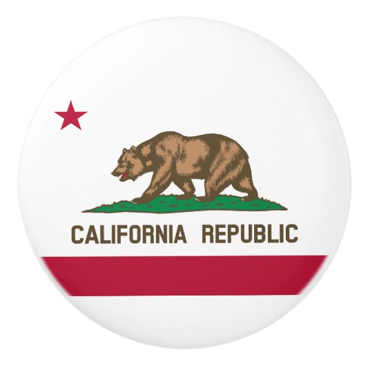 De vlag van Californië Keramische Knop (Voorkant)