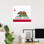De vlag van Californië Poster (Thuiskantoor)