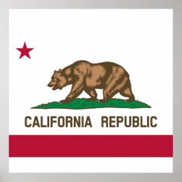 De vlag van Californië Poster
