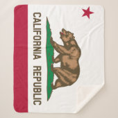 De vlag van Californië Sherpa Deken (Voorkant)