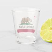 De vlag van Californië Shot Glas (Achterkant)